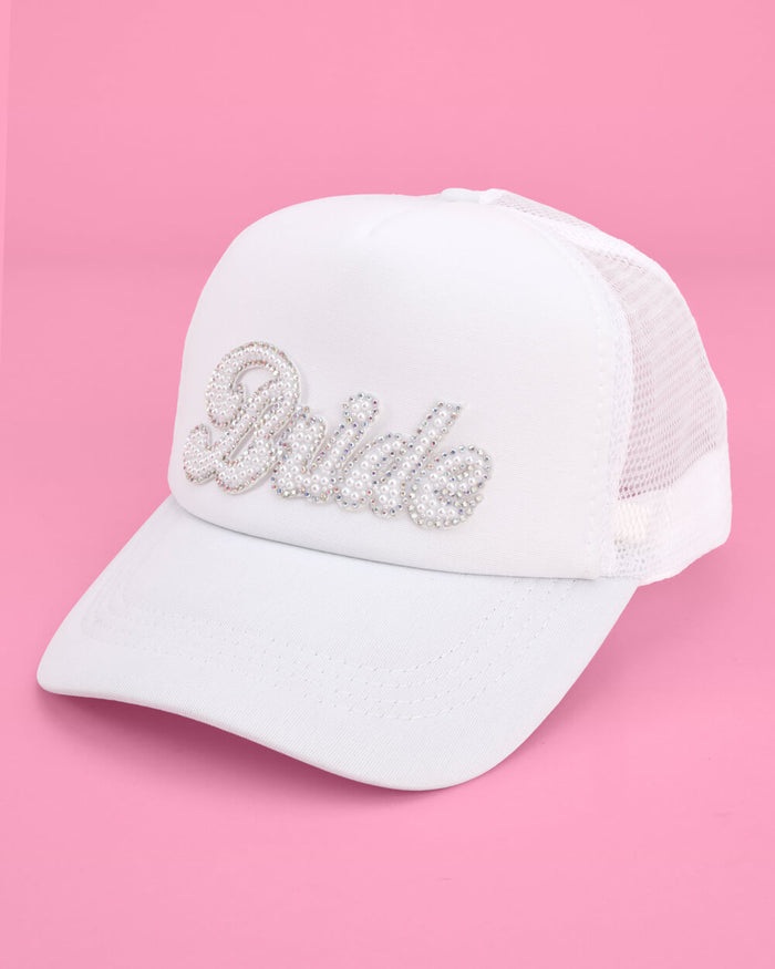 Bride Trucker Hat - embellished trucker hat