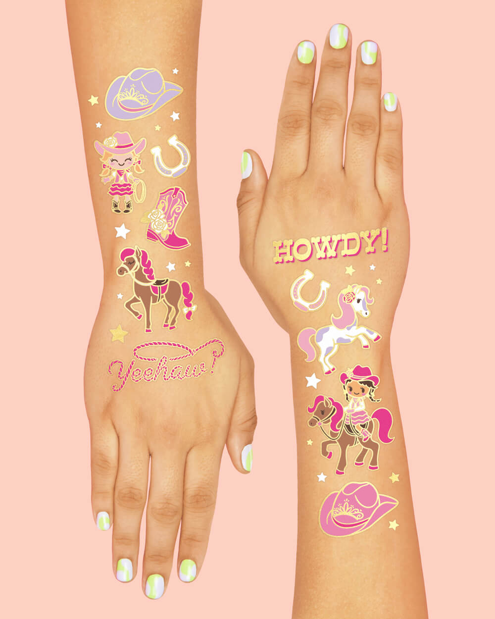 Cowgirl Tats - 46 temporary tattoos