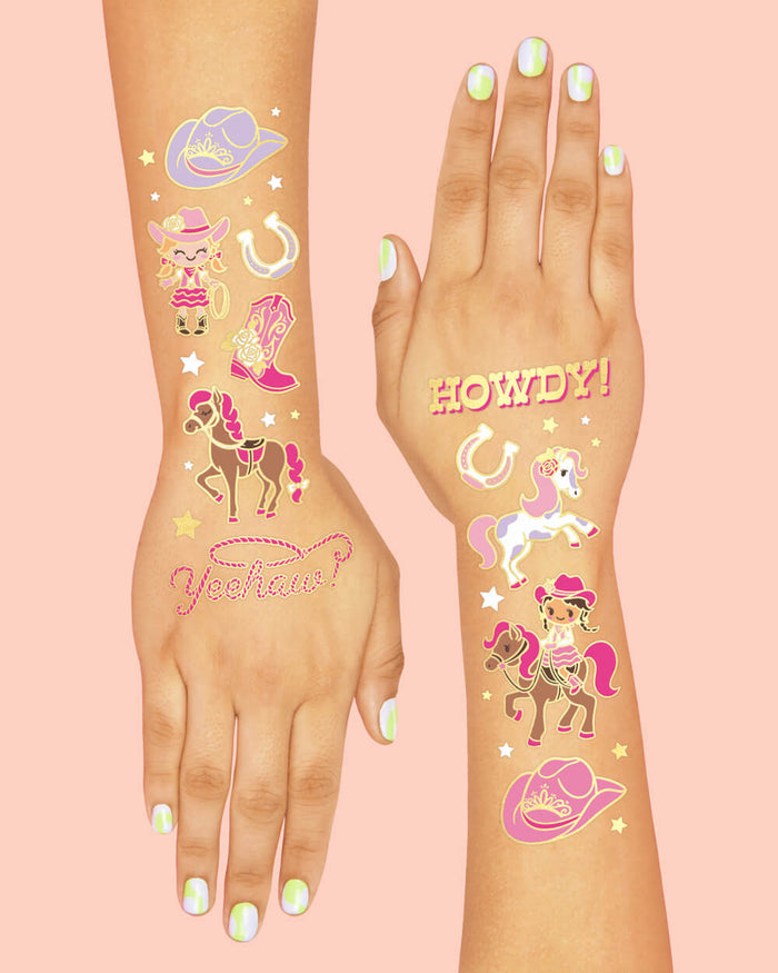 Cowgirl Tats - 46 temporary tattoos