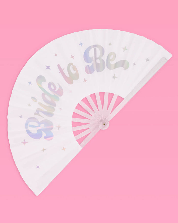 Cloud Nine Fan - iridescent folding fan