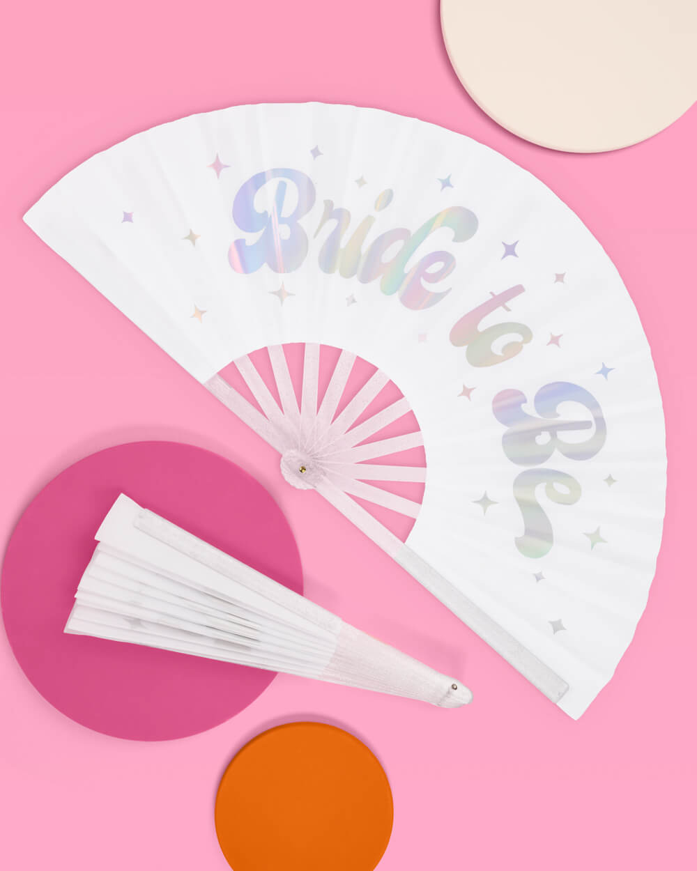 Cloud Nine Fan - iridescent folding fan