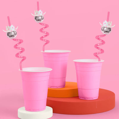 Disco Cowgirl Straws - 12 reusable straws