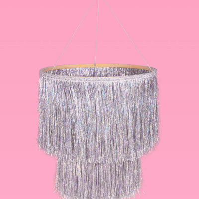 Shimmer Chandelier - iridescent foil chandelier