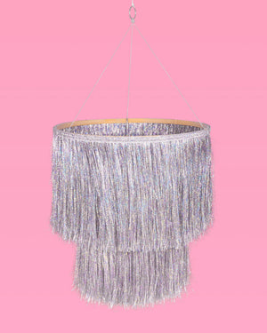 Shimmer Chandelier - iridescent foil chandelier