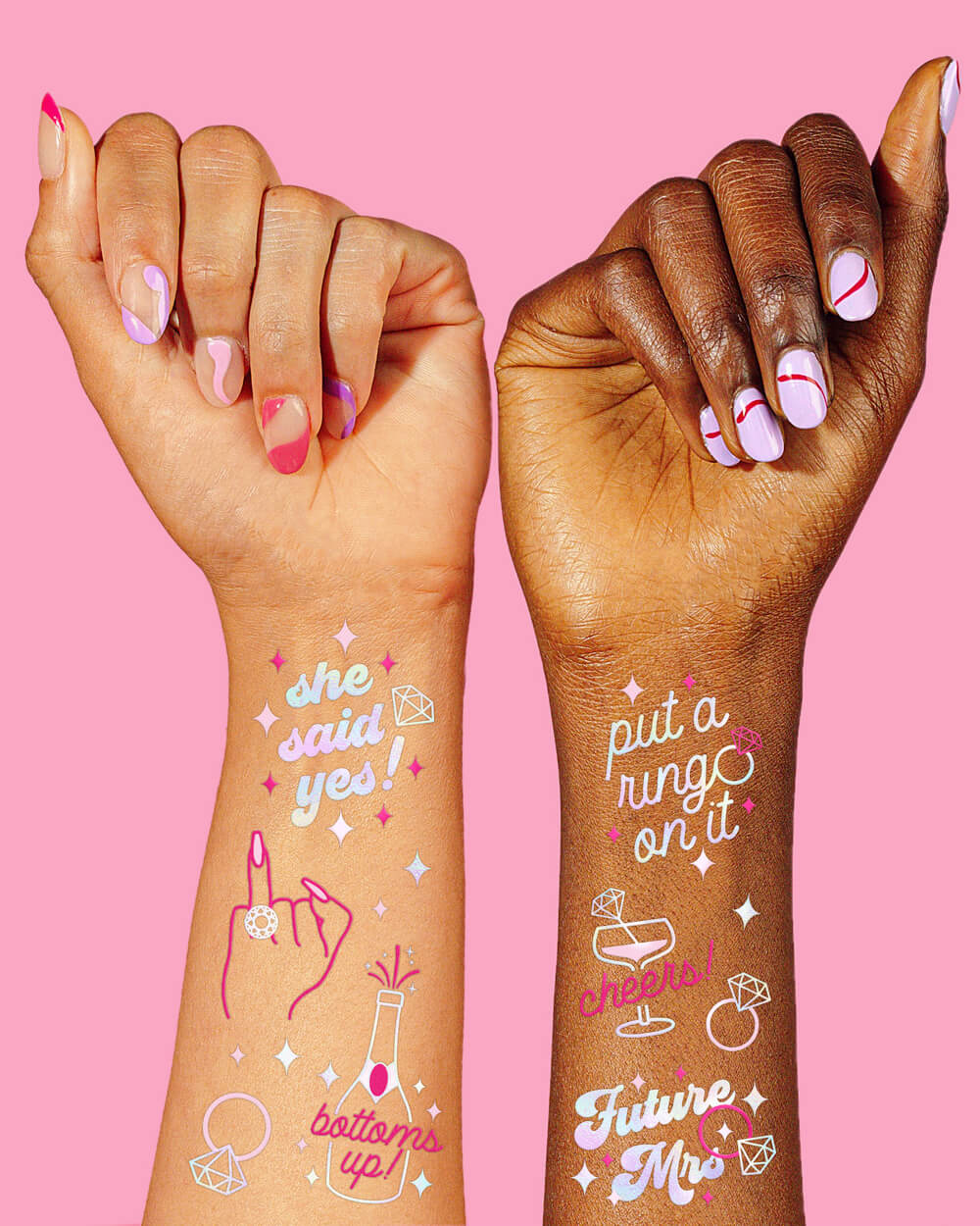 5 Karat Tats - 46 foil temporary tattoos