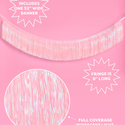 Pretty in Pink Fringe - light pink fringe banner