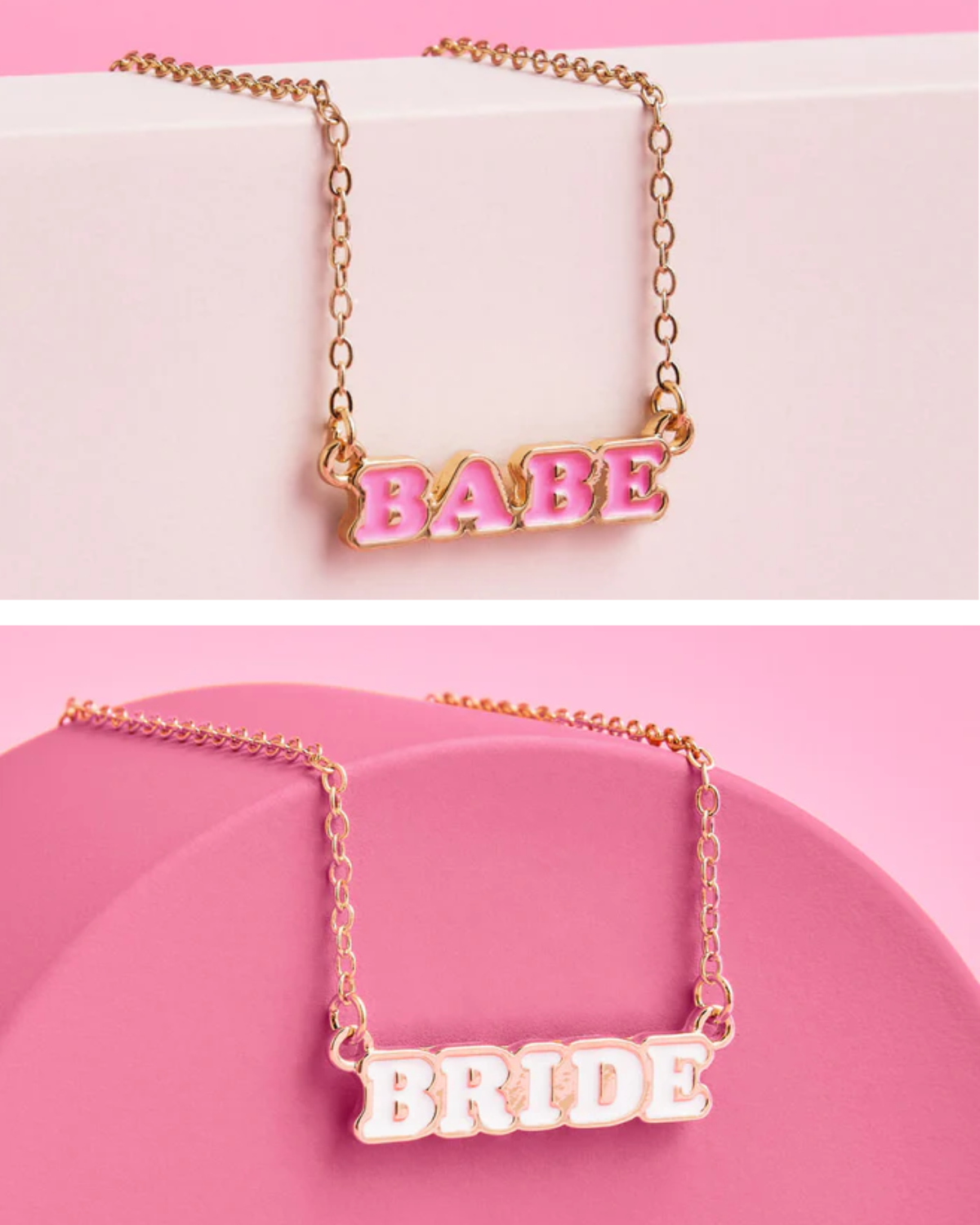 Bride + Babe Pack - 5 enamel necklaces