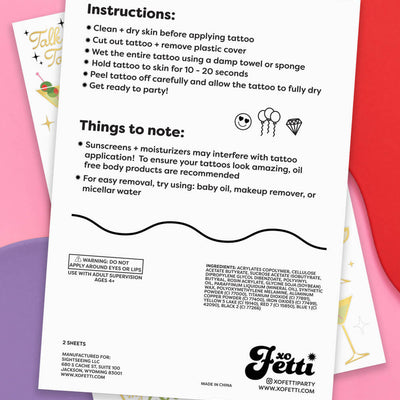 Dirty 30 Bday Tats - 50 temporary tattoos