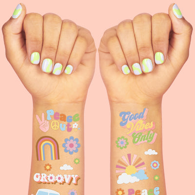 Groovy Tats - 54 foil temporary tattoos
