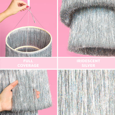Shimmer Chandelier - iridescent foil chandelier