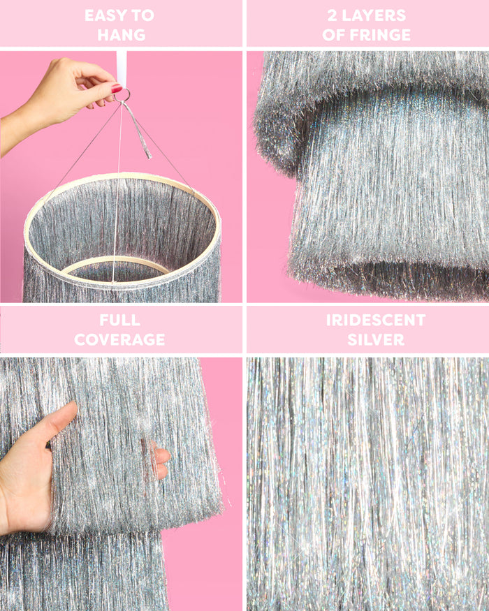 Shimmer Chandelier - iridescent foil chandelier