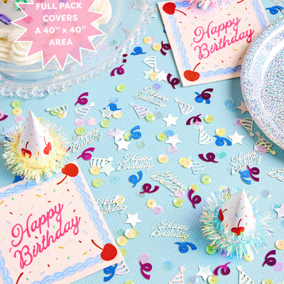 Rainbow Birthday Confetti - 200 pc foil confetti