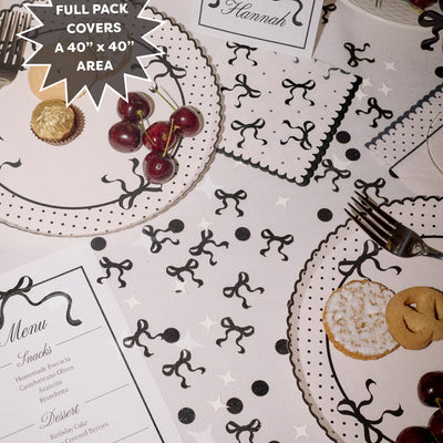Little Black Bow Confetti - 200 pc glitter confetti