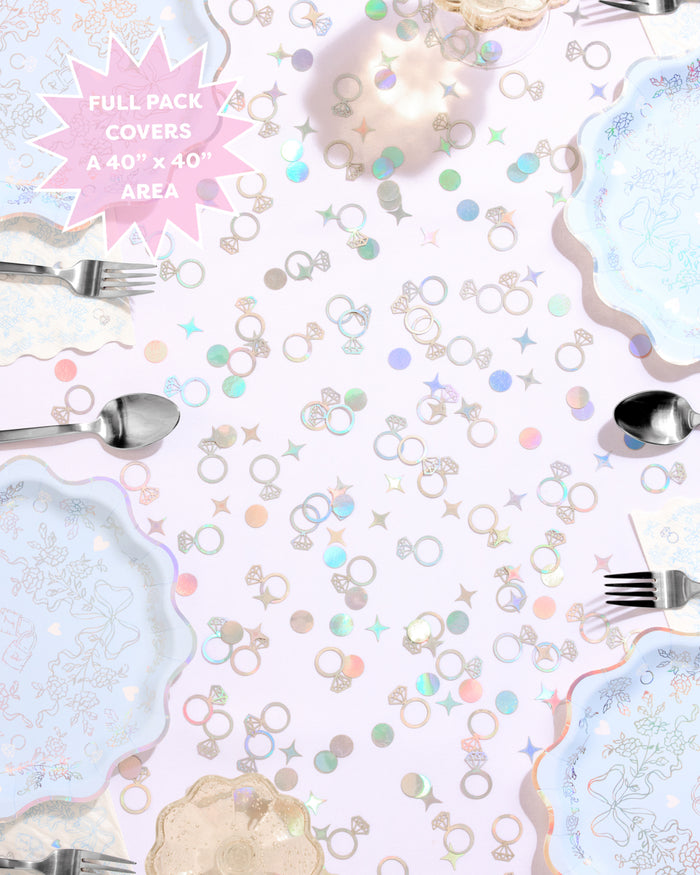 Engaged Era Confetti - 200 pc iridescent foil confetti
