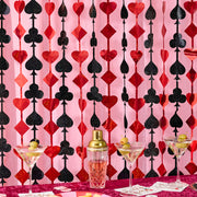 Feeling Lucky Curtain - red and black foil curtain