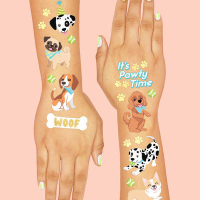 Dog Lover Tats - 44 foil temporary tattoos