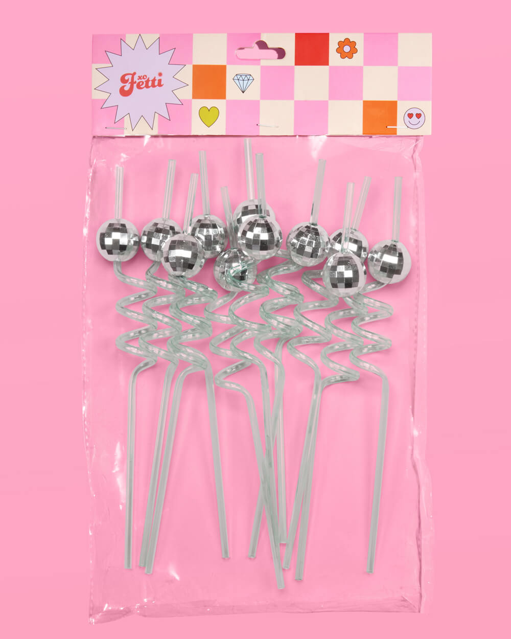 Disco Drinks Pack - disco straws + coasters