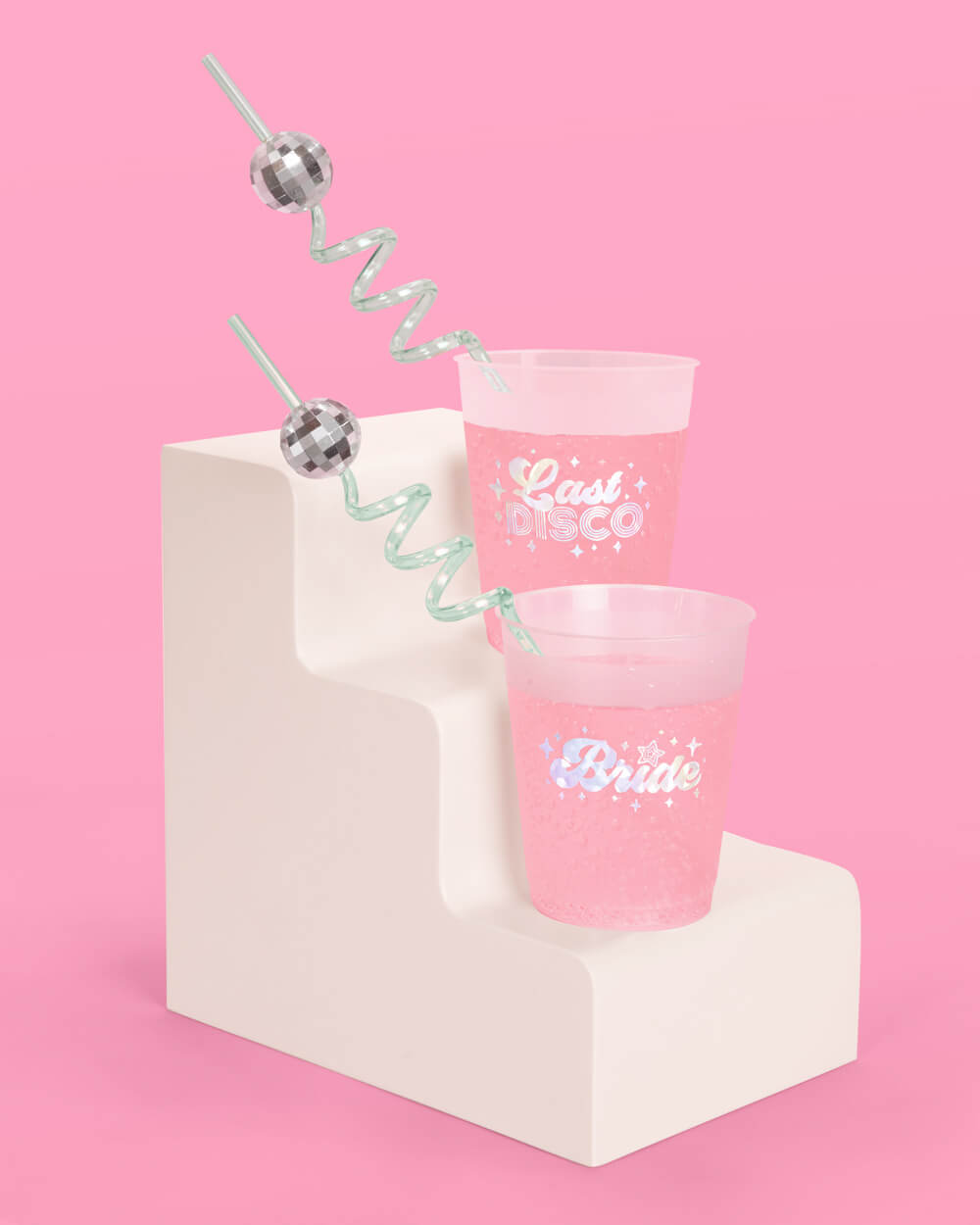Disco Drinks Pack - disco straws + coasters