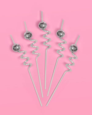 Disco Drinks Pack - disco straws + coasters