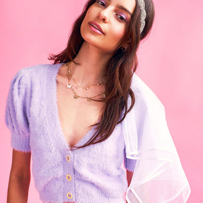 Mirror Ball Veil - silver beaded veil