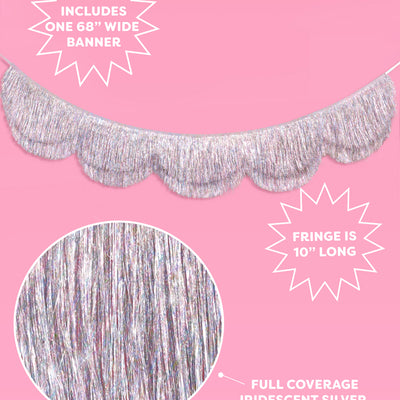 Shimmer Scallop Fringe - scalloped banner