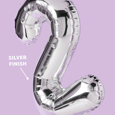 NYE 🪩 Balloons - 40" silver foil balloons
