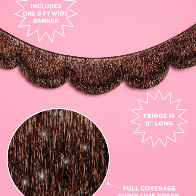 Espresso Scallop Fringe Banner - festive banner