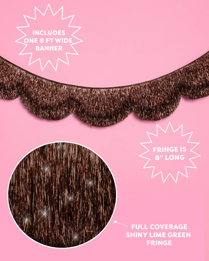 Espresso Scallop Fringe Banner - festive banner