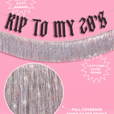 RIP To My 20s Banner - two piece banner