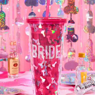 Bride Fetti Cup - bedazzled tumbler