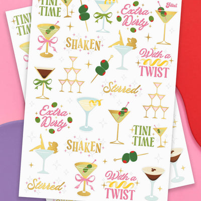 Martini Tats - 50 temporary tattoos