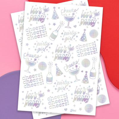 Party Girl Tats - 52 foil temporary tattoos