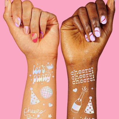 Party Girl Tats - 52 foil temporary tattoos