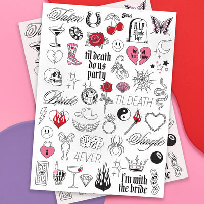 4Ever Tats - 100 foil temporary tattoos