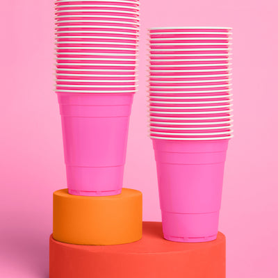 Pink Friday Cups - 50 matte pink 16 oz cups
