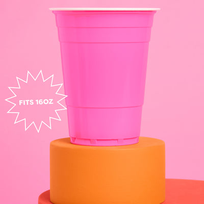 Pink Friday Cups - 50 matte pink 16 oz cups