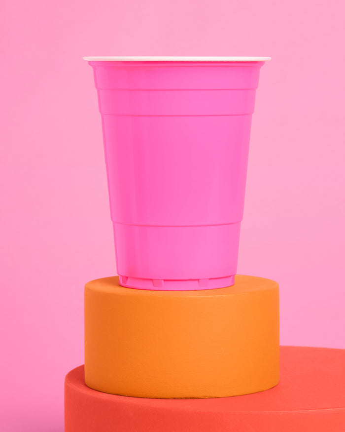 Pink Friday Cups - 50 matte pink 16 oz cups