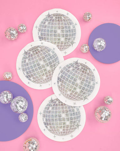 Shimmer Disco Napkins - 25 foil napkins