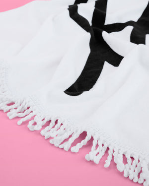 Classic Bride Beach Towel - fringe cotton towel