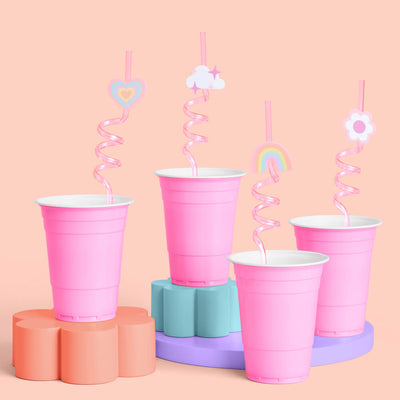 Rainbow Straws - 16 reusable straws