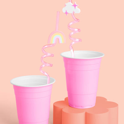 Rainbow Straws - 16 reusable straws