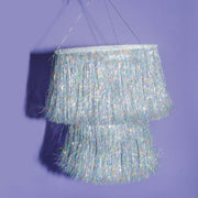 Shimmer Chandelier - iridescent foil chandelier