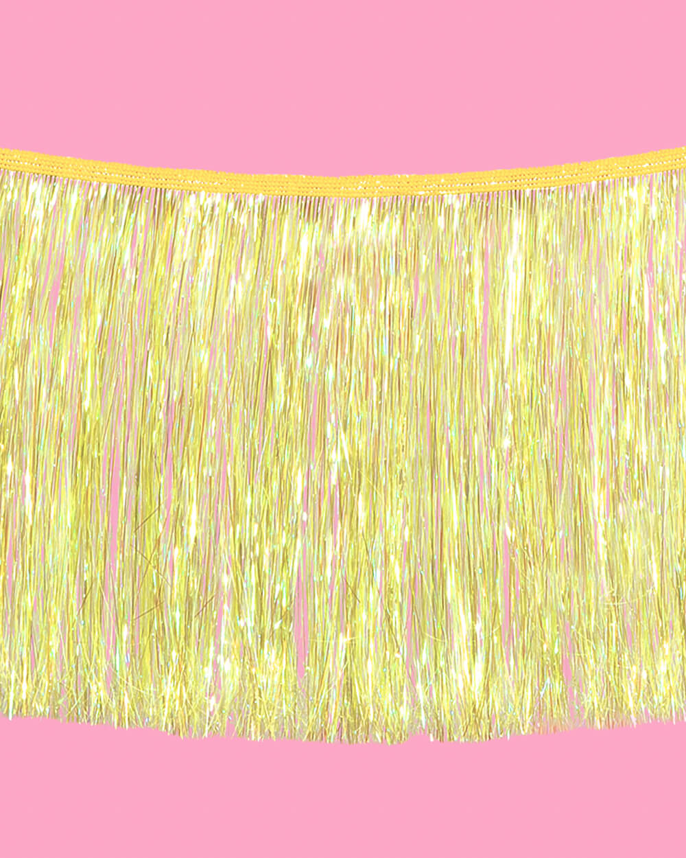 Posi Vibes Fringe - yellow foil banner