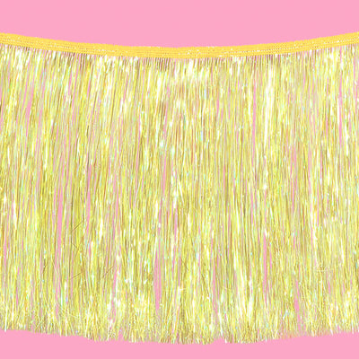 Posi Vibes Fringe - yellow foil banner