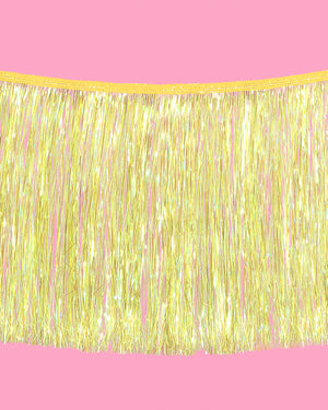 Posi Vibes Fringe - yellow foil banner
