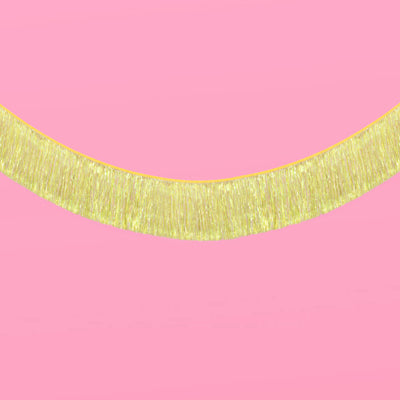Posi Vibes Fringe - yellow foil banner
