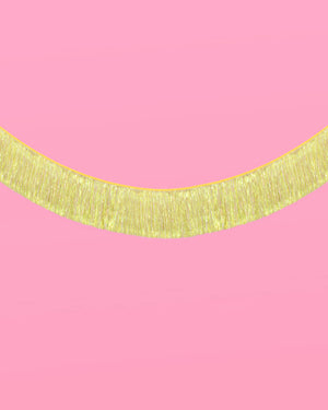 Posi Vibes Fringe - yellow foil banner