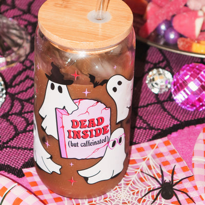 Halloween Ghost Tumbler - glass cup set