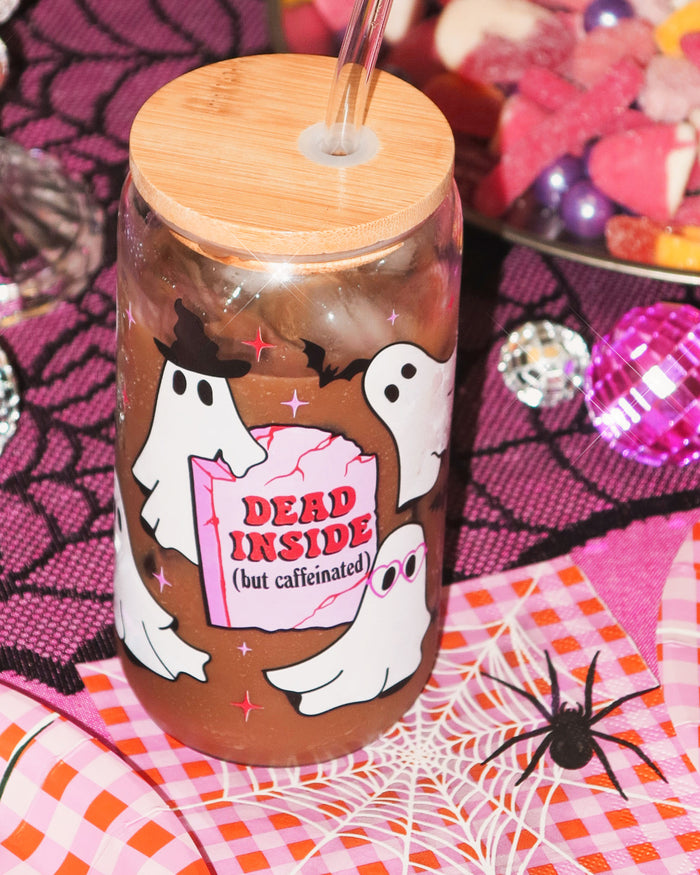 Halloween Ghost Tumbler - glass cup set