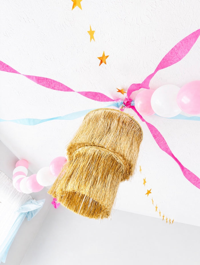 Golden Chandelier - sparkly foil chandelier